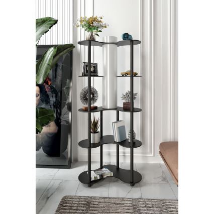 Подова лампа с полици NOTO 1xE27/40W/230V черна