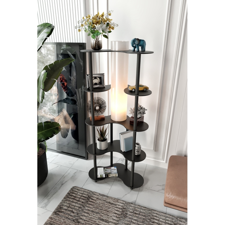 Подова лампа с полици NOTO 1xE27/40W/230V черна