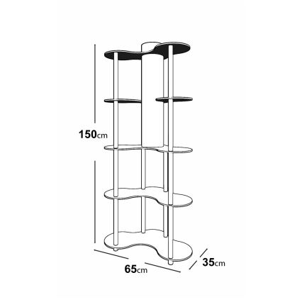 Подова лампа с полици NOTO 1xE27/40W/230V черна