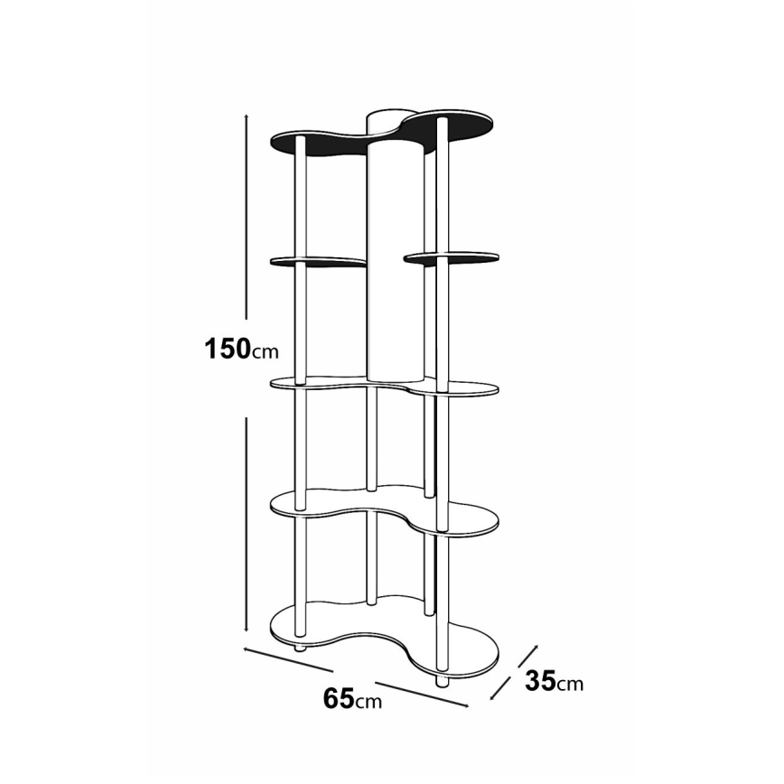Подова лампа с полици NOTO 1xE27/40W/230V черна