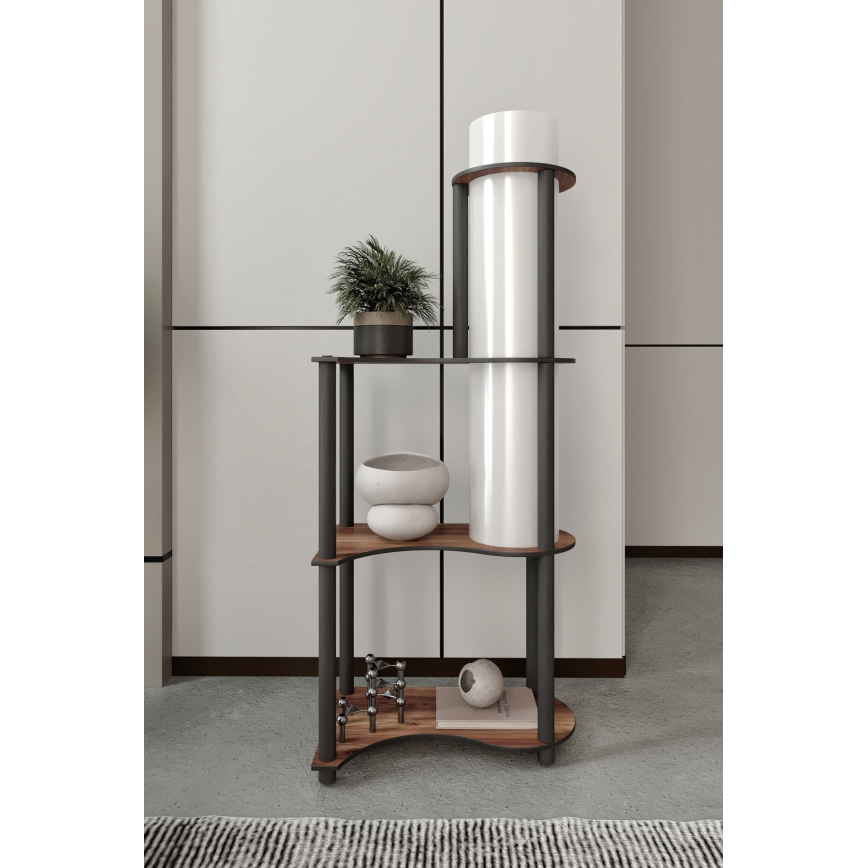 Подова лампа с полици NOTO 1xE27/40W/230V кафява/черна