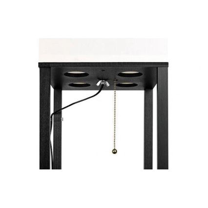 Подова лампа с рафтове 1xE27/60W/230V черен/бял