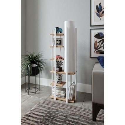 Подова лампа с рафтове MODA DOR 1xE27/40W/230V бял/кафяв