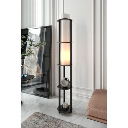 Подова лампа с рафтове NOTO 1xE27/40W/230V черна