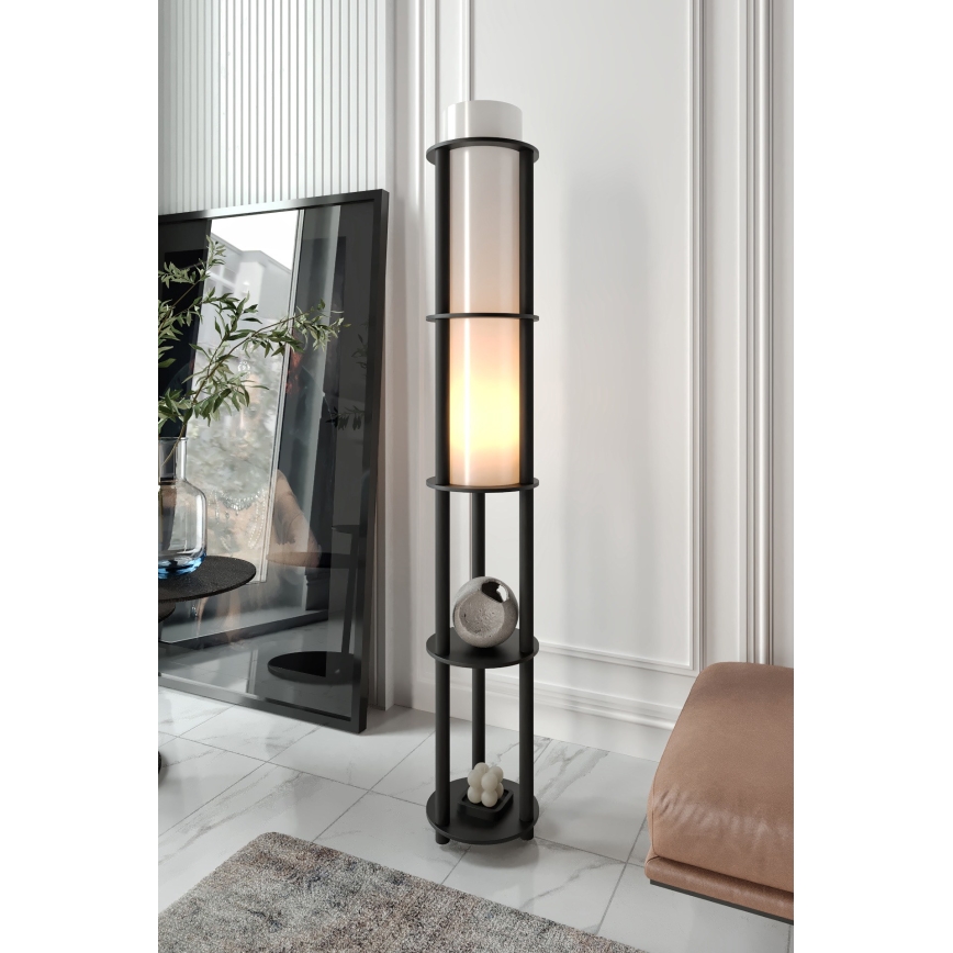 Подова лампа с рафтове NOTO 1xE27/40W/230V черна