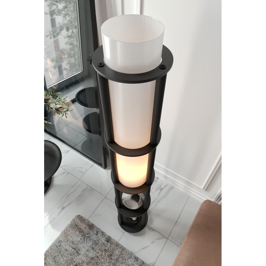 Подова лампа с рафтове NOTO 1xE27/40W/230V черна