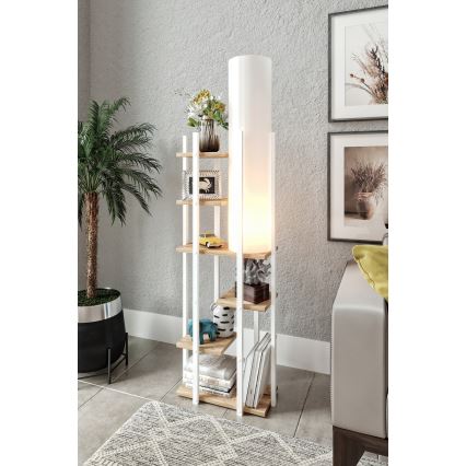 Подова лампа с рафтове VOGUE 1xE27/40W/230V 160 см бял