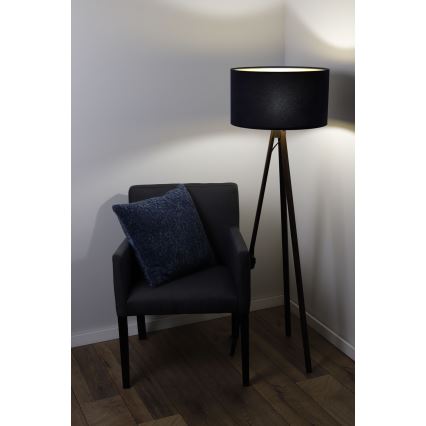 Подова лампа STANDART 1xE27/60W/230V синьо/венге