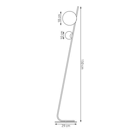 Подова лампа TATU 2xG9/8W/230V бежова