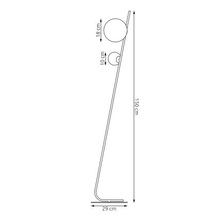 Подова лампа TATU 2xG9/8W/230V оранжева