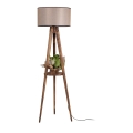 Подова лампа TRIPOD 1xE27/60W/230V бежова/кафява