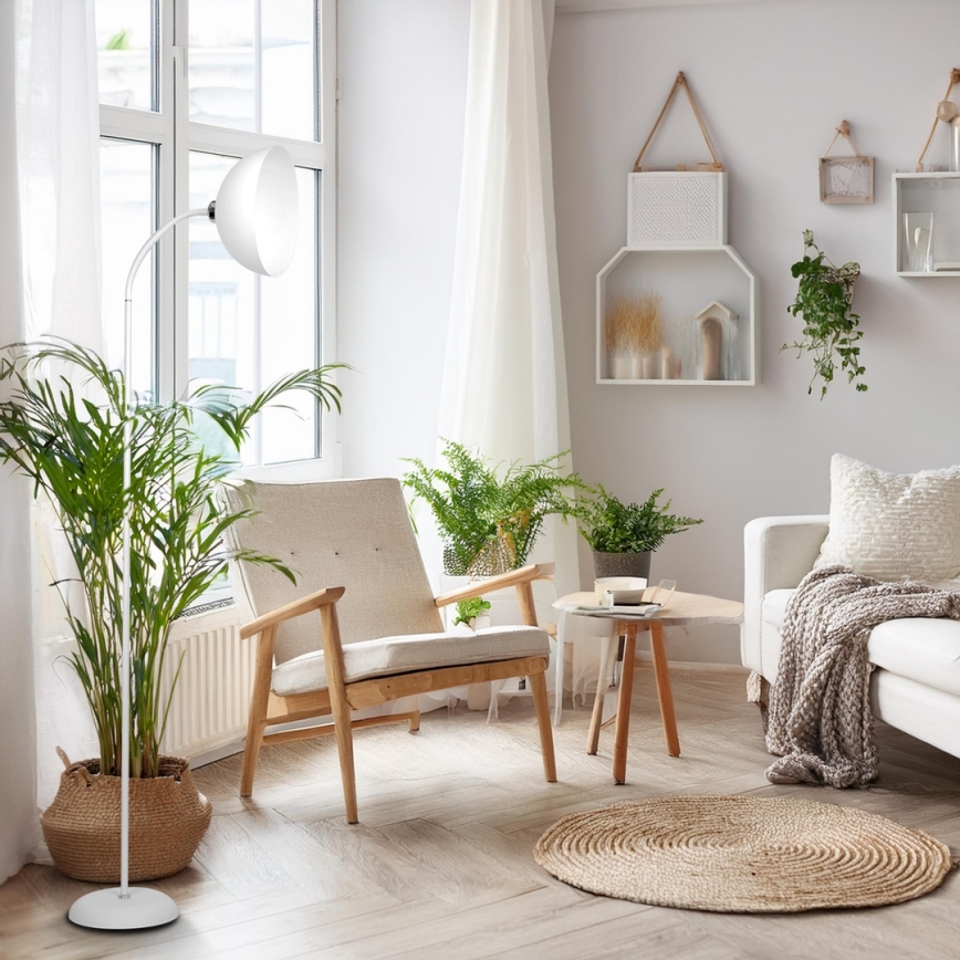 Подова лампа ZACK 1xE27/15W/230V бяла