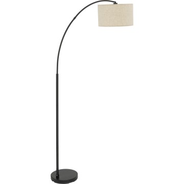 Подова лампа ZENITH 1xE27/15W/230V черна/бежова