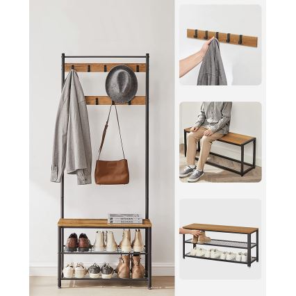 Подова закачалка NAVOR кафява/черна