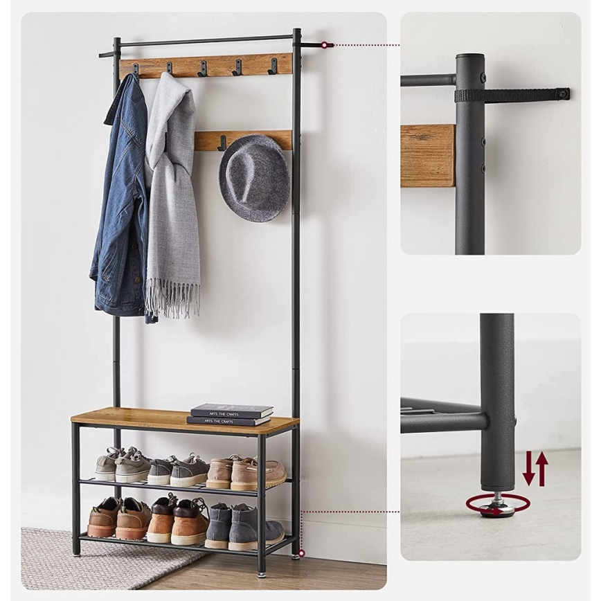 Подова закачалка NAVOR кафява/черна