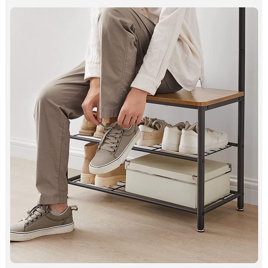 Подова закачалка NAVOR кафява/черна