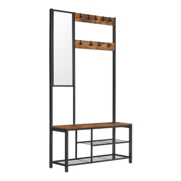 Подова закачалка с огледало NAVOR, кафява/черна