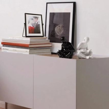 Подпора за книги 17,5x13x14 cm черна/бяла