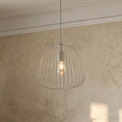 Подвес на кабел OVELLA 1xE27/15W/230V, диаметър 36 см, кремав