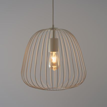 Подвес на кабел OVELLA 1xE27/15W/230V, диаметър 36 см, кремав