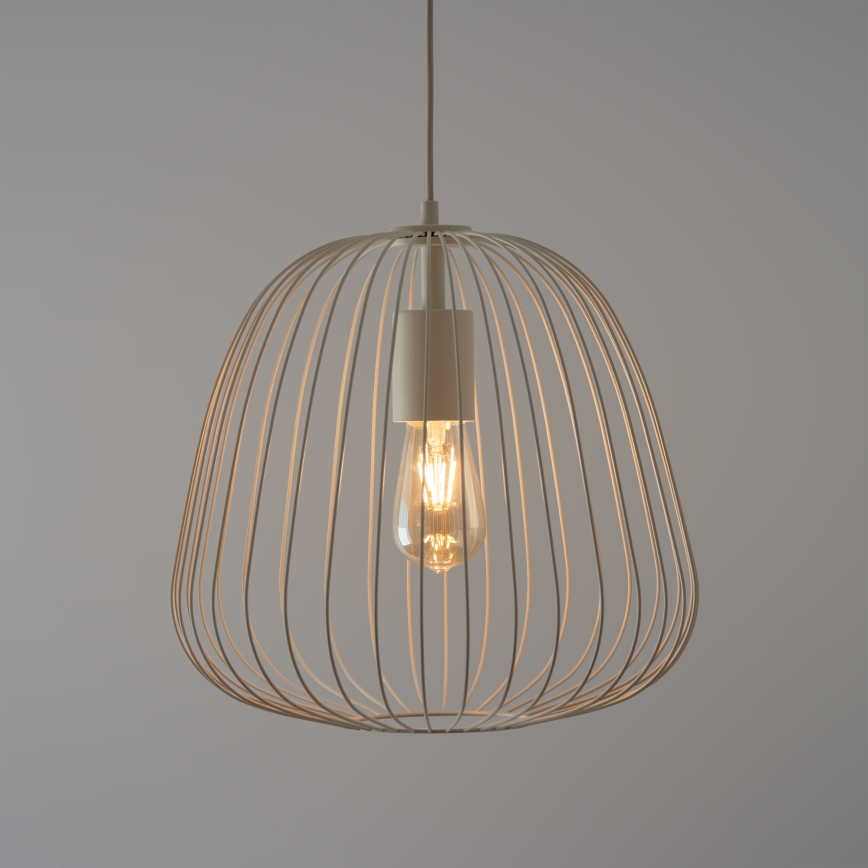 Подвес на кабел OVELLA 1xE27/15W/230V, диаметър 36 см, кремав