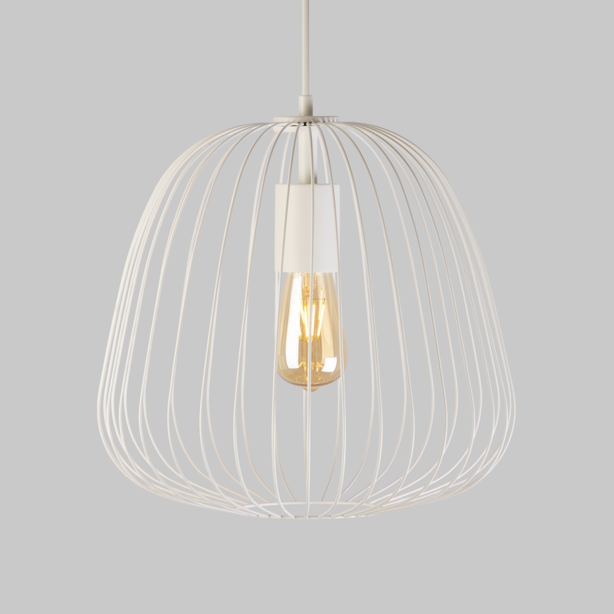 Подвес на кабел OVELLA 1xE27/15W/230V, диаметър 36 см, кремав