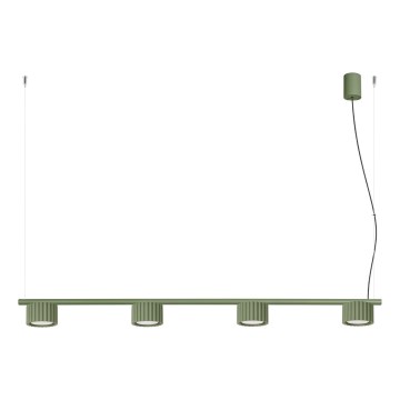 Подвесен полилей AURA на кабел 4xGX53/10W/230V, зелен