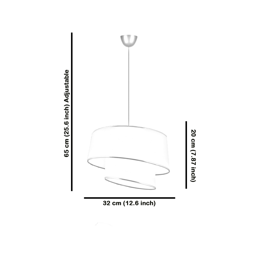 Подвесен полилей на кабел BARETTE 1xE27/60W/230V сив/черен