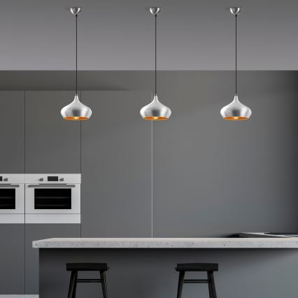 Подвесен полилей на кабел DODO 1xE27/40W/230V матов хром