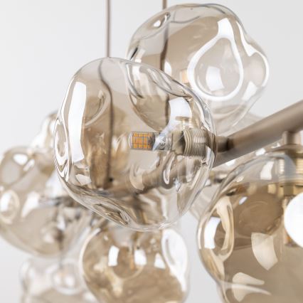 Подвесен полилей на кабел LAVA 9xG9/8W/230V, бежово/димчато бежово