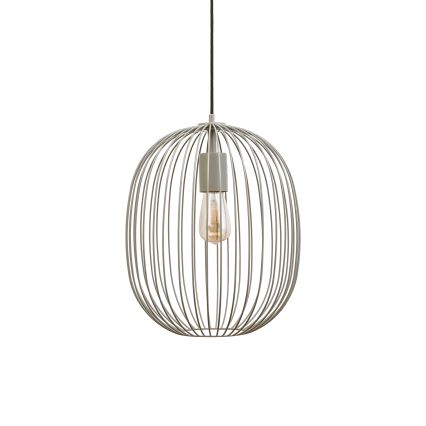 Подвесен полилей на кабел OVELLA 1xE27/15W/230V Ø 34 см бежов