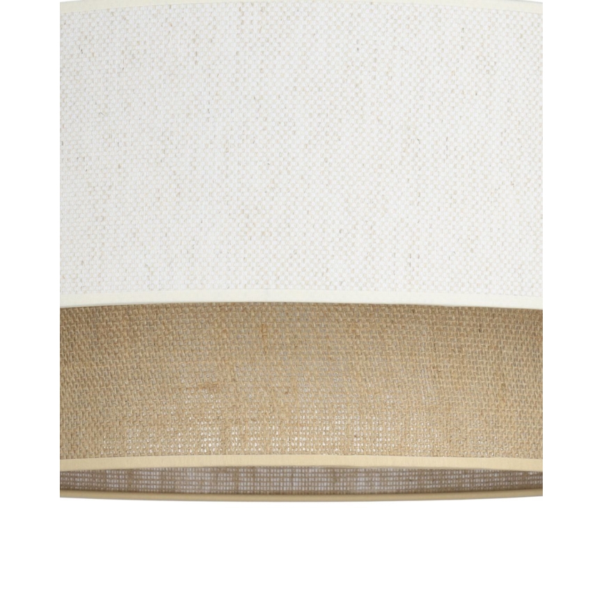 Подвесен полилей NATIA на кабел, 1xE27/60W/230V, Ø 45 см, бял/кафяв