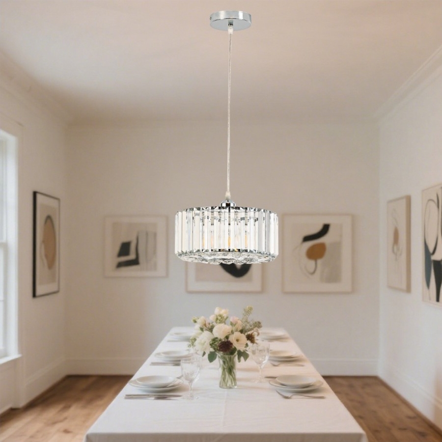 Подвесен полилей VETRO 1xE27/60W/230V лъскав хром