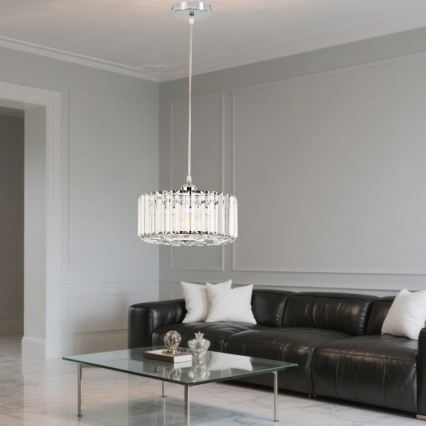 Подвесен полилей VETRO 1xE27/60W/230V лъскав хром