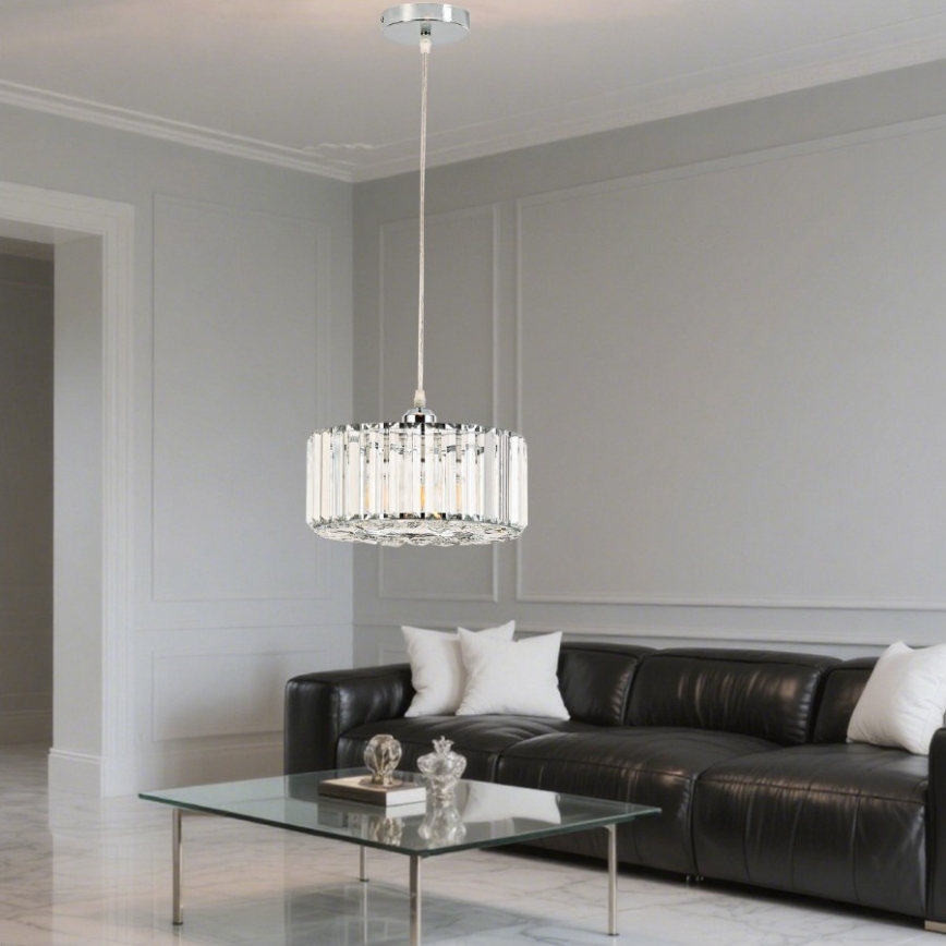 Подвесен полилей VETRO 1xE27/60W/230V лъскав хром