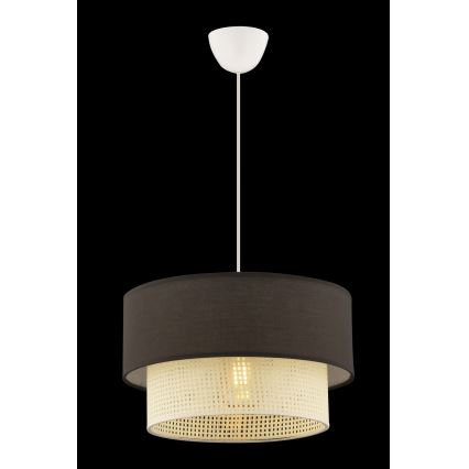 Подвесна лампа на кабел ECHO 1xE27/60W/230V кафява/кремава