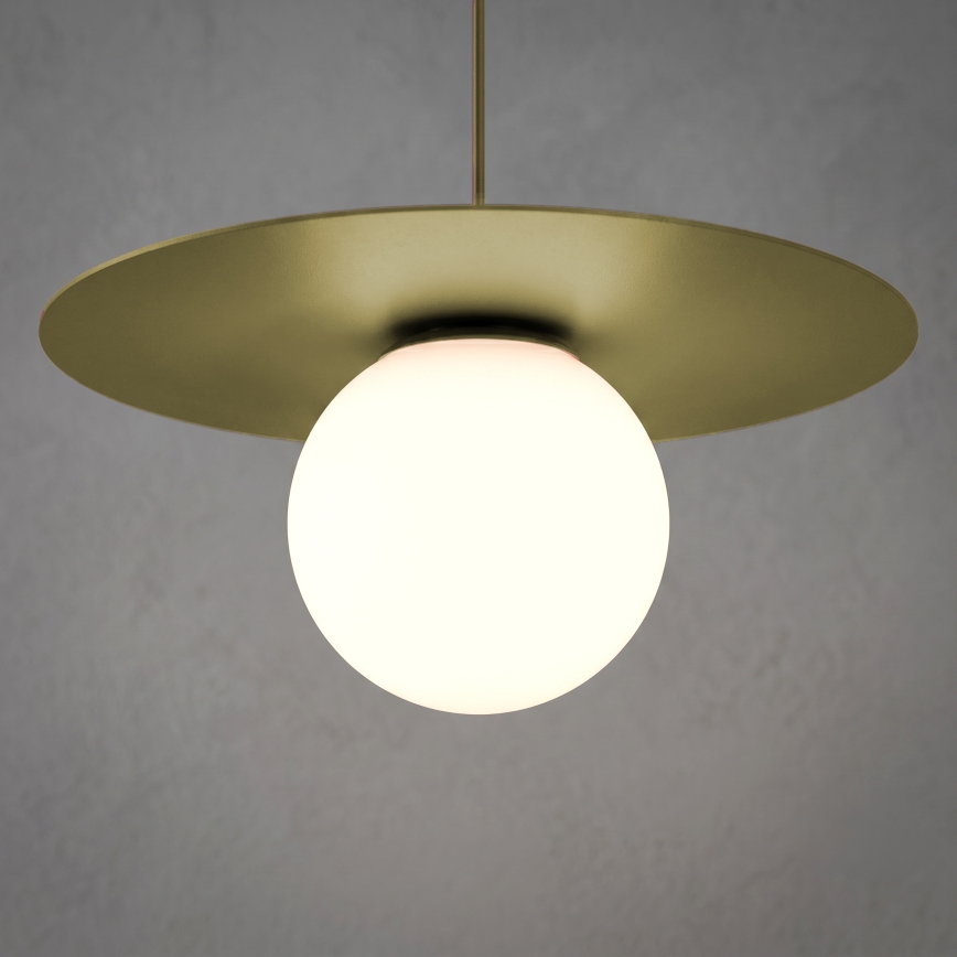 Подвесна лампа на кабел FLAT 1xE27/15W/230V златна