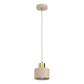 Подвесна лампа на кабел PARKLA 1xE27/15W/230V бежова/златна