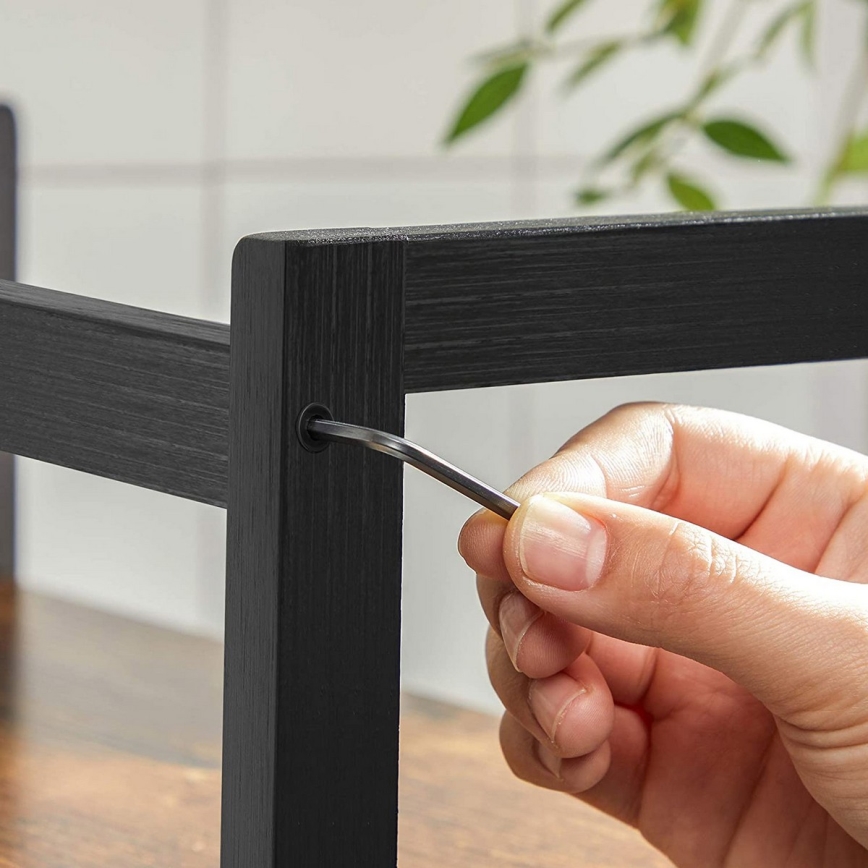 Полица за съхранение MARGE кафява/черна