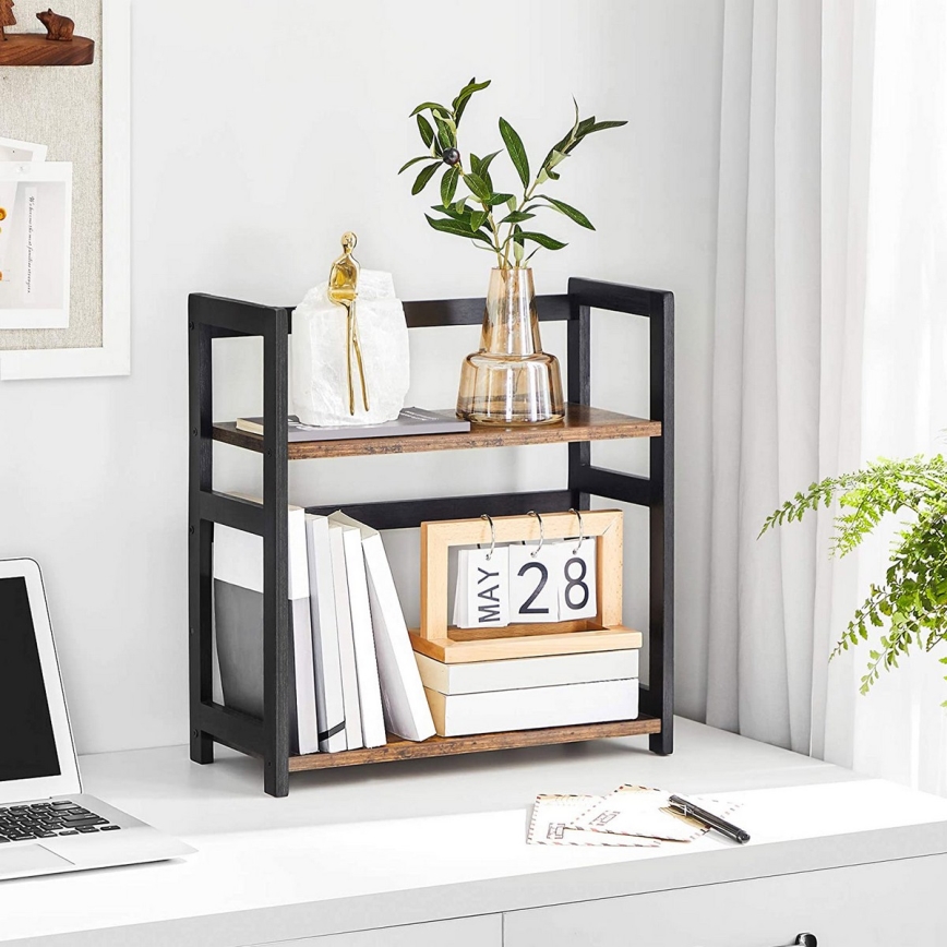 Полица за съхранение MARGE кафява/черна