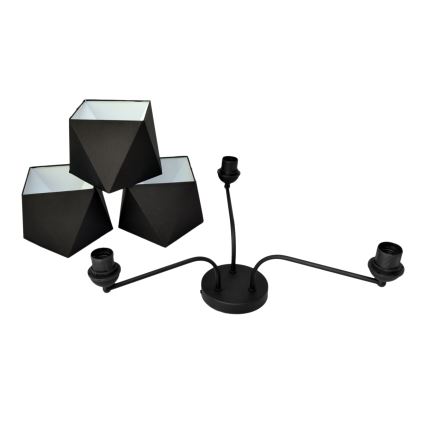 Полилей ADAMANT 3xE27/15W/230V черна