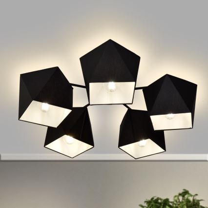 Полилей ADAMANT 5xE27/15W/230V черна