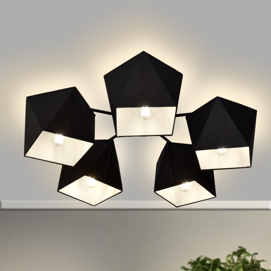 Полилей ADAMANT 5xE27/15W/230V черна