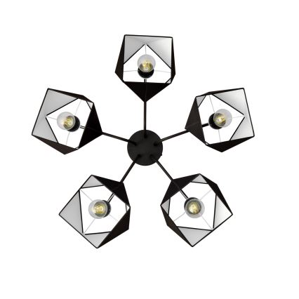 Полилей ADAMANT 5xE27/15W/230V черна