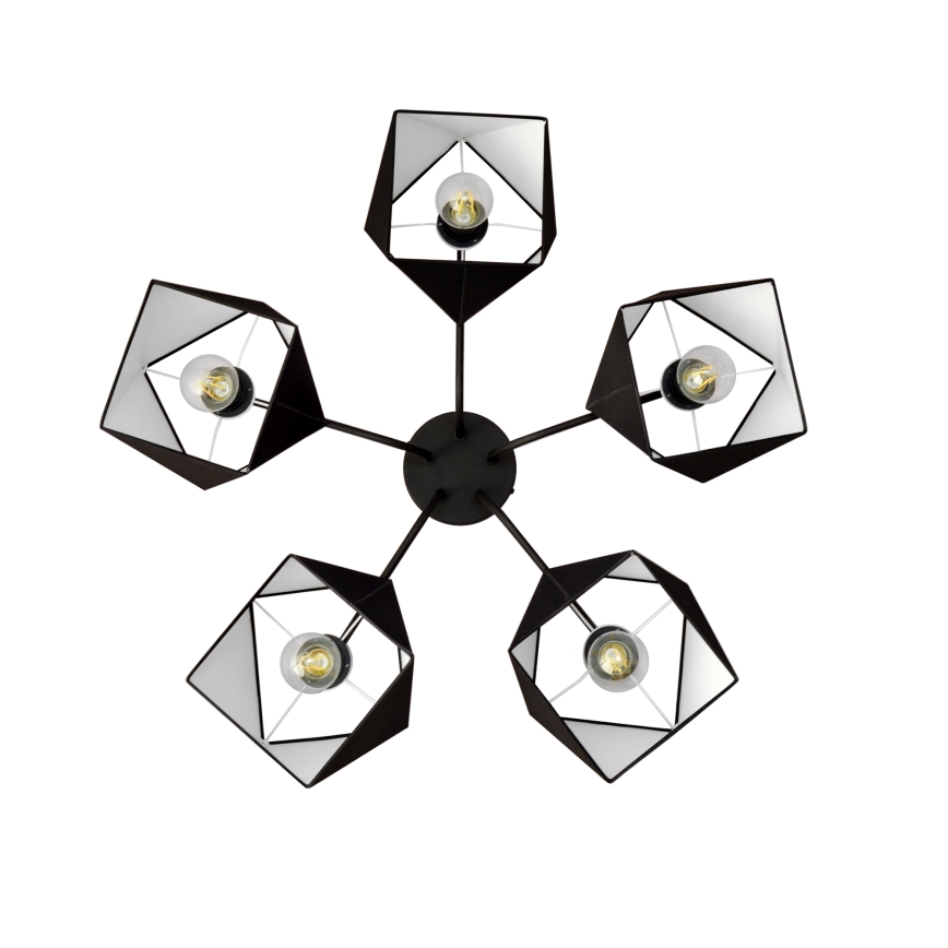 Полилей ADAMANT 5xE27/15W/230V черна