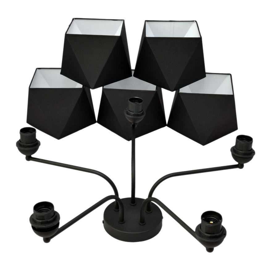 Полилей ADAMANT 5xE27/15W/230V черна