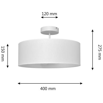 Полилей ALBA 3xE27/15W/230V бял