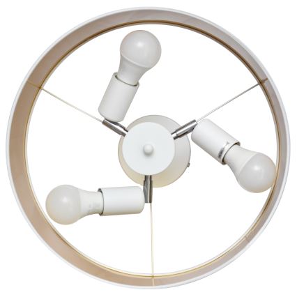 Полилей ALBA 3xE27/15W/230V бял/златист