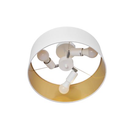 Полилей ALBA 3xE27/15W/230V бял/златист