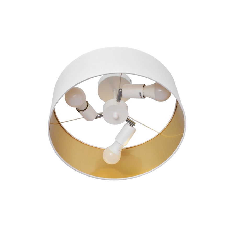 Полилей ALBA 3xE27/15W/230V бял/златист